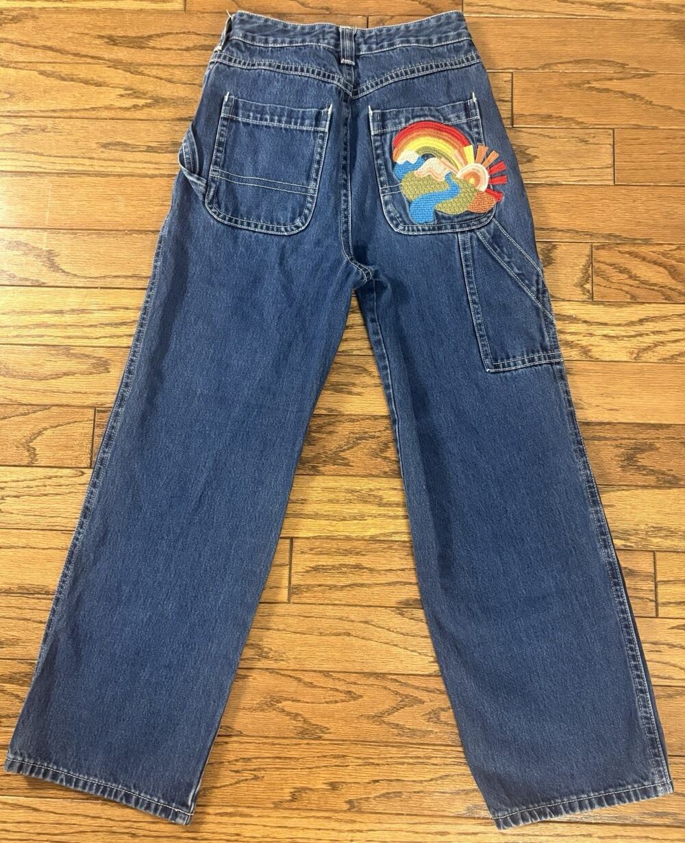 LF Markey Hart Carpenter Jeans Rainbow Sun Patch Organic Cotton Size 2